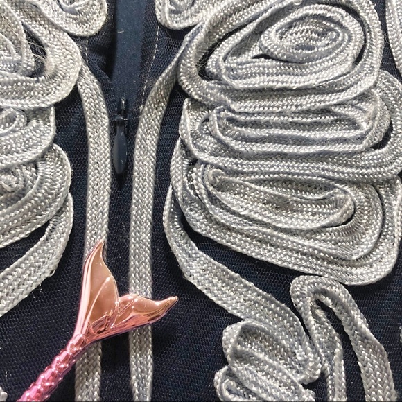 NWOT JS Collections Soutache Midi Dress Navy Sky - Picture 8 of 14